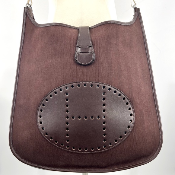 Hermès Evelyne Canvas Crossbody TGM Bag - Picture 1 of 11
